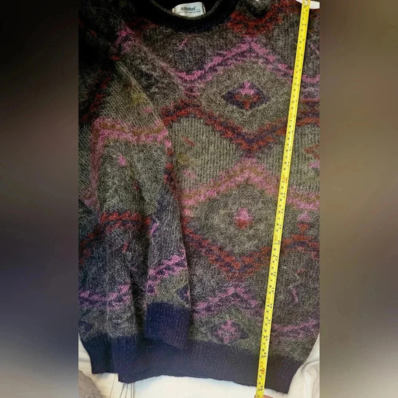 Vintage St.Michael y2k 100% Scottish Wool Crewneck Boxy sz L Sweater Unisex . - Picture 10 of 10